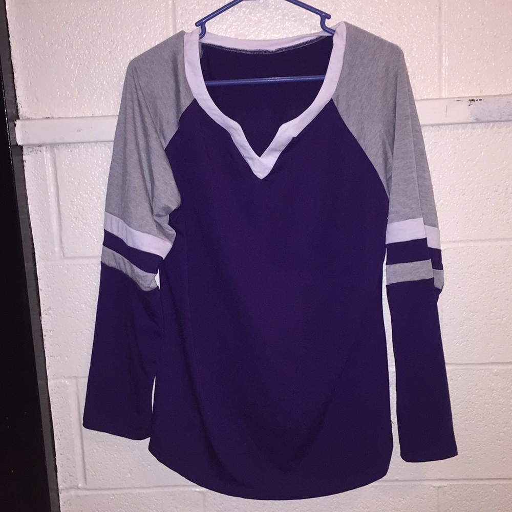Purple baseball long sleeve